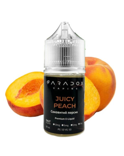 Жидкость для под систем PARADOX Vaping 30 мл 30 мг со вкусом Juicy Peach (сочный персик)