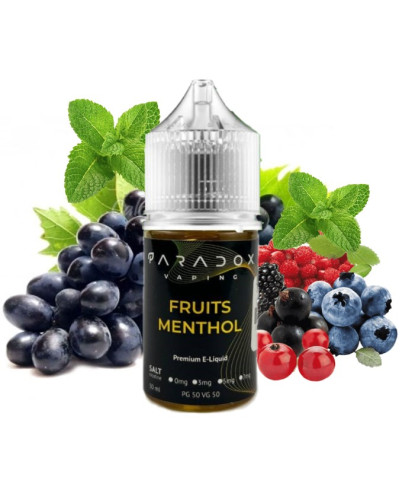 Рідина для под систем PARADOX Vaping 30 мл 30 мг зі смаком Fruits Menthol (фруктовий ментол)