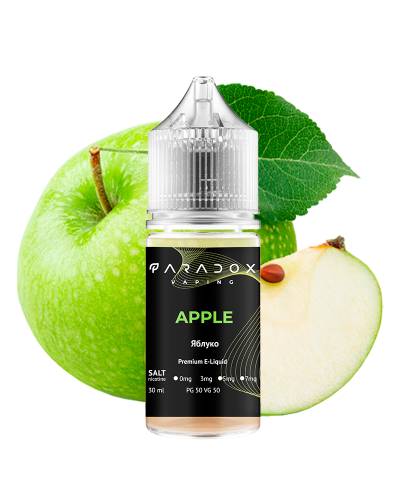 Жидкость для под систем PARADOX Vaping 30 мл 30 мг со вкусом Apple (яблоко)