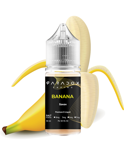 Рідина для под систем PARADOX Vaping 30 мл 30 мг зі смаком Banana (банан)