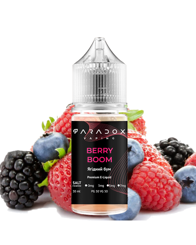 Рідина для под систем PARADOX Vaping 30 мл 30 мг зі смаком Berry Boom (Ягоди)