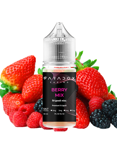 Рідина для под систем PARADOX Vaping 30 мл 30 мг зі смаком Berry Mix (Мікс Ягід)