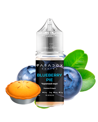 Жидкость для под систем PARADOX Vaping 30 мл 30 мг со вкусом Blueberry Pie (Черничный Пирог)