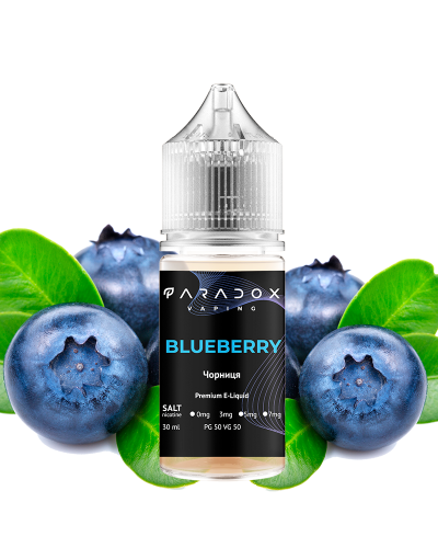 Рідина для под систем PARADOX Vaping 30 мл 30 мг зі смаком Blueberry (Чорниця)