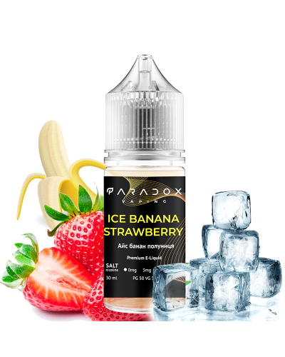 Рідина для под систем PARADOX Vaping 30 мл 30 мг зі смаком Ice Banana Strawberry (Айс Банан Полуниця)