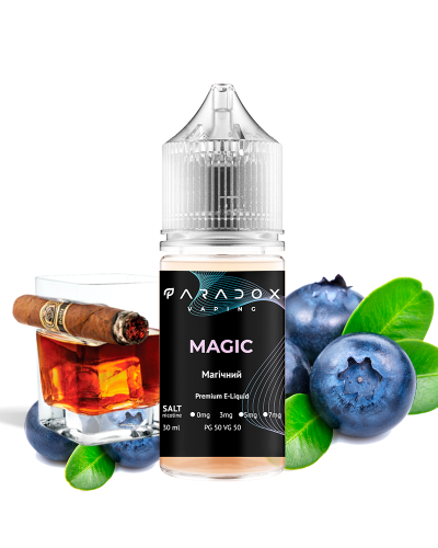 Рідина для под систем PARADOX Vaping 30 мл 30 мг зі смаком Magic (Чорниця Ром та Сигара)