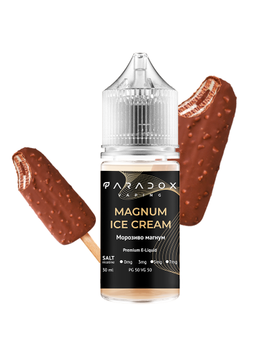 Жидкость для под систем PARADOX Vaping 30 мл 30 мг со вкусом Magnum Ice Cream (мороженое магнум)