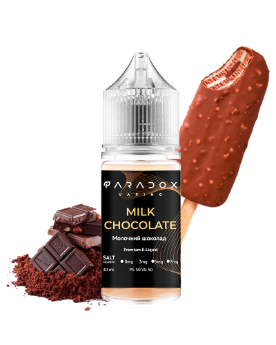 Рідина для под систем PARADOX Vaping 30 мл 30 мг зі смаком Milk Chocolate (Молочний Шоколад)