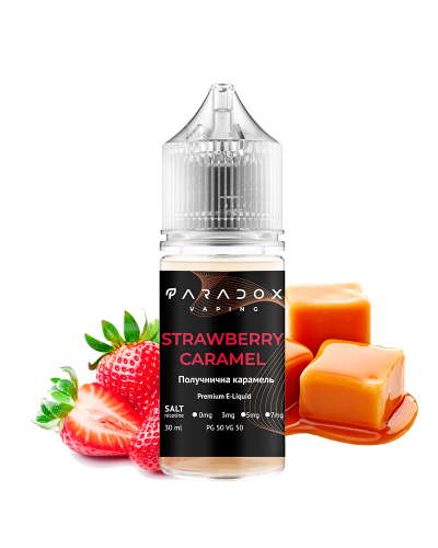 Жидкость для под систем PARADOX Vaping 30 мл 30 мг со вкусом Strawberry Caramel (клубника карамель)