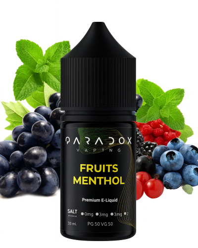 Рідина для под систем PARADOX Vaping 30 мл 50 мг зі смаком Fruits Menthol (фруктовий ментол)