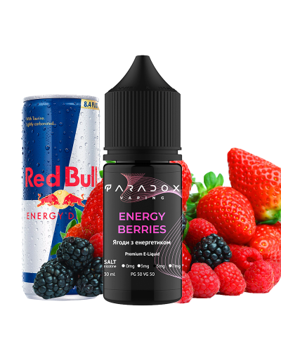 Рідина для под систем PARADOX Vaping 30 мл 50 мг зі смаком Energy Berries (Енергетик Ягоди)