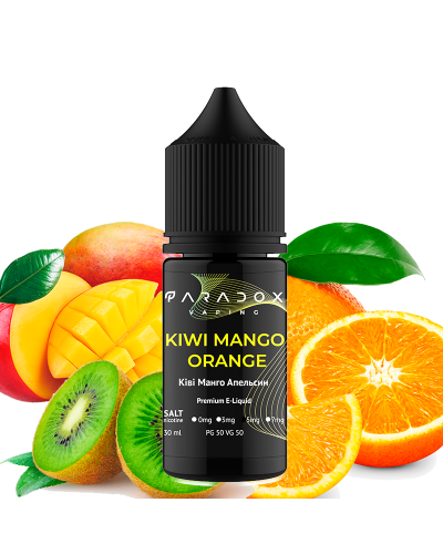 Жидкость для под систем PARADOX Vaping 30 мл 50 мг со вкусом Kiwi Mango Orange (Киви Манго Апельсин)