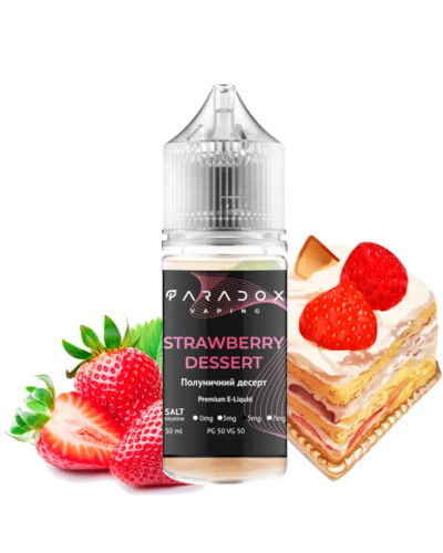 Жидкость для под систем PARADOX Vaping 30 мл 30 мг со вкусом Strawberry Dessert (клубничный десерт)
