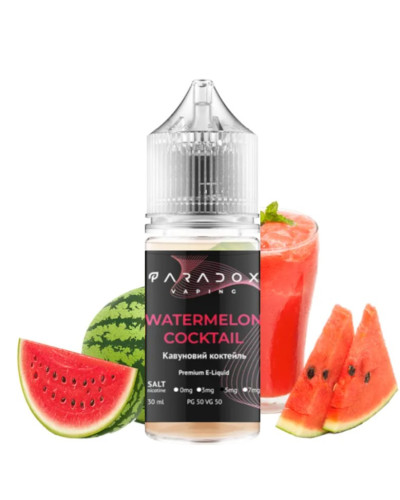 Жидкость для под систем PARADOX Vaping 30 мл 30 мг со вкусом Watermelon Coctail (арбузный коктейль)