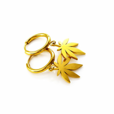 Сережки "Golden Leaf" золотисті