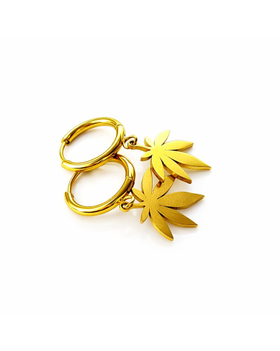 Серьги "Golden Leaf" золотисті