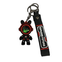 Брелок для ключів Explore Future "Astronaut" у чорно-червоному костюмі з зеленим віддображенням в шоломі