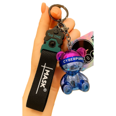Брелок для ключів Cool Futuristic Bear (Pink Blue)