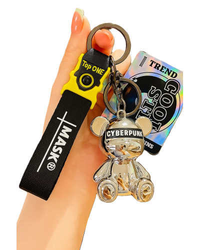 Брелок для ключів Cool Futuristic Bear (cрібний)