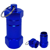 Брелок-контейнер в синьому кольорі