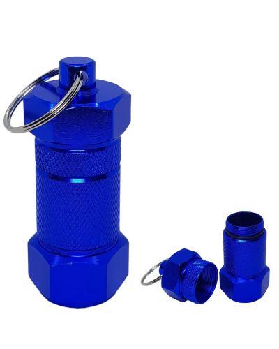 Брелок-контейнер в синьому кольорі