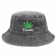 Панамка «Canabis» серого цвета