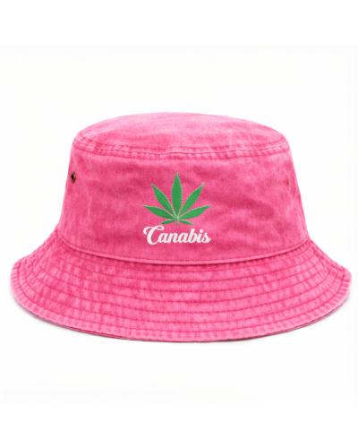 Панамка «Canabis» розового цвета
