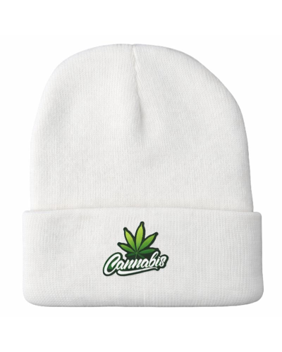 Шапка "Cannabis" белого цвета