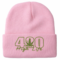 Шапка "420 High Life" розового цвета