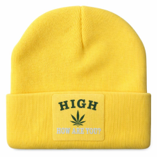 Шапка "High How are you?" жовтого кольору