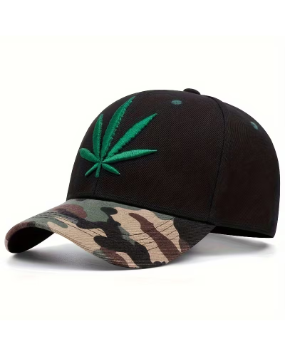 Кепка "Canabis" камуфляж черного цвета