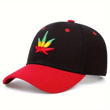 Кепка "Canabis" черно-красного цвета