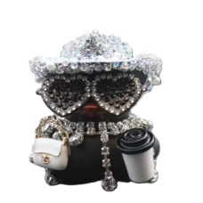 Cool Duck Чорне каченя в капелюсі зі стразами 