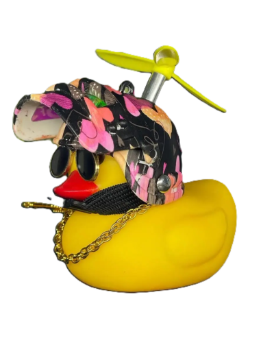 Cool Duck Желтый утенок в шлеме "PUBG" (с сердечками)