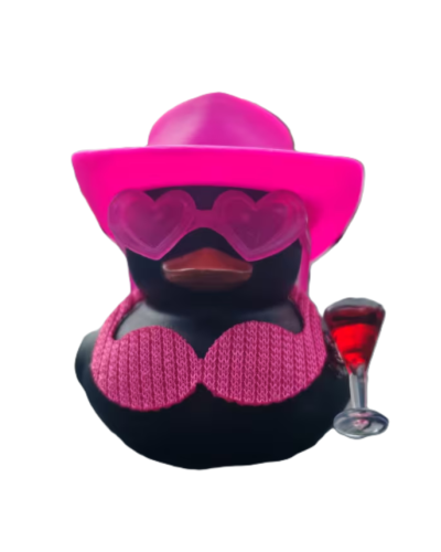 Cool Duck Чорне каченя в капелюсі та с бюстгальтером Cool Duck Чорне каченя в капелюсі та с бюстгальтером