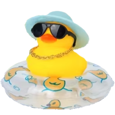 Cool Duck Жовте каченя в білому капелюсі з кругом для плавання