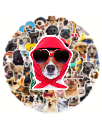 Набір стікерів "Cute Funny Dogs" 50 шт