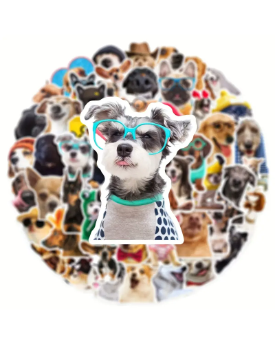 Набір стікерів "Cute Funny Dogs" 50 шт Набір стікерів "Cute Funny Dogs" 50 шт