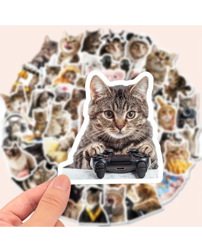 Набір стікерів "Funny Cats" 50 шт Набір стікерів "Funny Cats" 50 шт