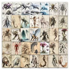 Набір стікерів "Kuru Monster" 60 шт