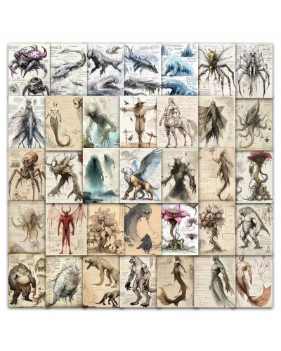 Набір стікерів "Kuru Monster" 60 шт