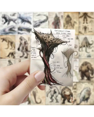 Набір стікерів "Kuru Monster" 60 шт