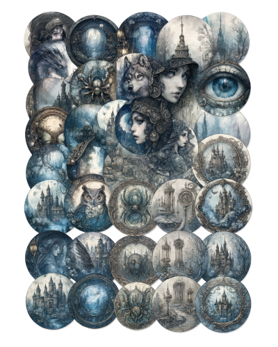 Набір стікерів "стімпанк" 96 шт