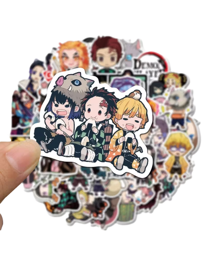 Набір стікерів "Demon Slayer" 50 шт Набір стікерів "Demon Slayer" 50 шт