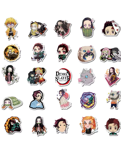 Набір стікерів "Demon Slayer" 50 шт Набір стікерів "Demon Slayer" 50 шт