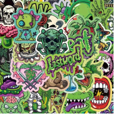 Набір стікерів "Psychedelic" 120 шт