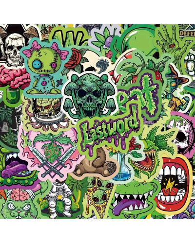 Набір стікерів "Psychedelic" 120 шт