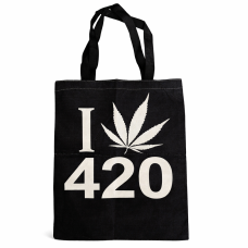 Шопер "I love 420" у чорному кольорі