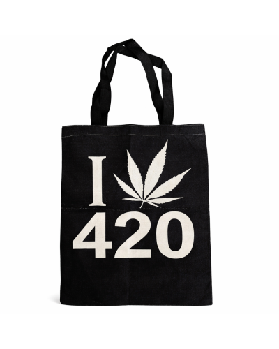 Шопер "I love 420" у чорному кольорі
