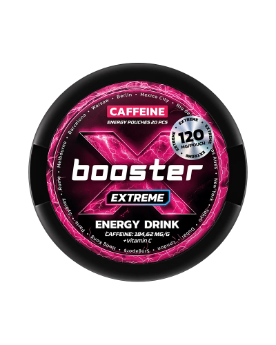 Кофеїновий снюс X BOOSTER Extreme 120мг Energy Drink (Енергетичний напій) 20шт